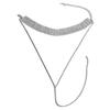 Multilayer Full Rhinestone Pendant Necklace Thick Women Statement Jewelry Gift