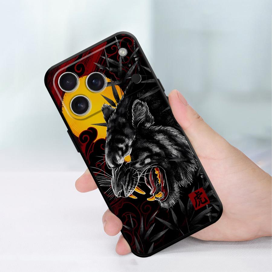 Tiger Dragon Case for Apple iPhone 17 Pro Max 13 11 12 Air XR XS MAX 16 14 15 Pro 7 8 Funda Phone Cover