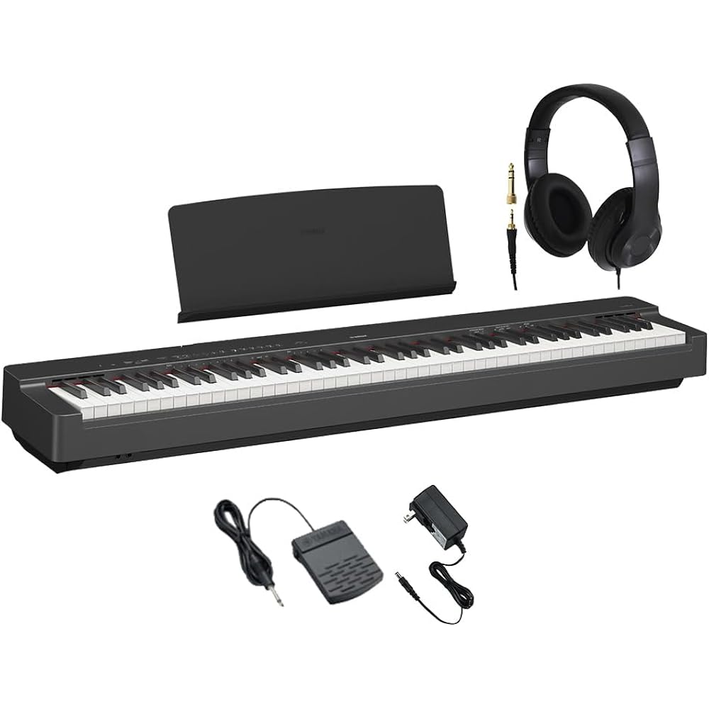 YAMAHA P-225 Electronic Piano 88 Keys Yamaha P Series (Headphone Set, Black)