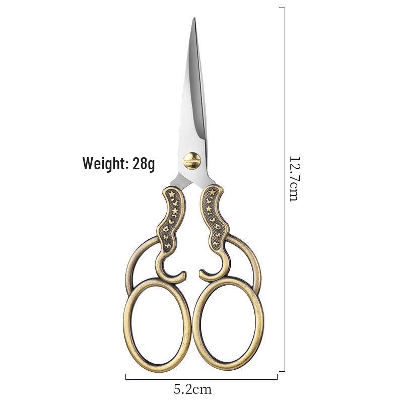 Vintage Small Scissors for Home, Student Art, Embroidery, Yarn, Office, Paper Cutting, and Tea Bag Trimming