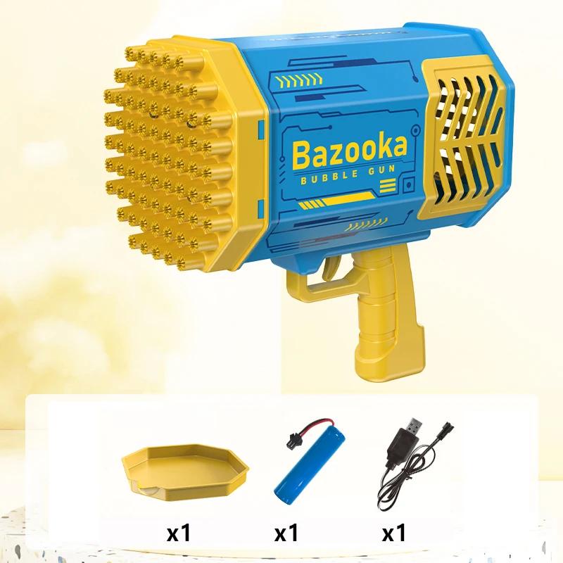 

Bubble Gun Rocket 69 Holes Soap Bubbles Machine Gun Shape Automatic Blower With Light Toys For Kids Pomperos Children Day Gift