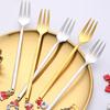 Stainless Steel Material Fruit Forks Christmas Snack Dessert Forks Food Pick Set