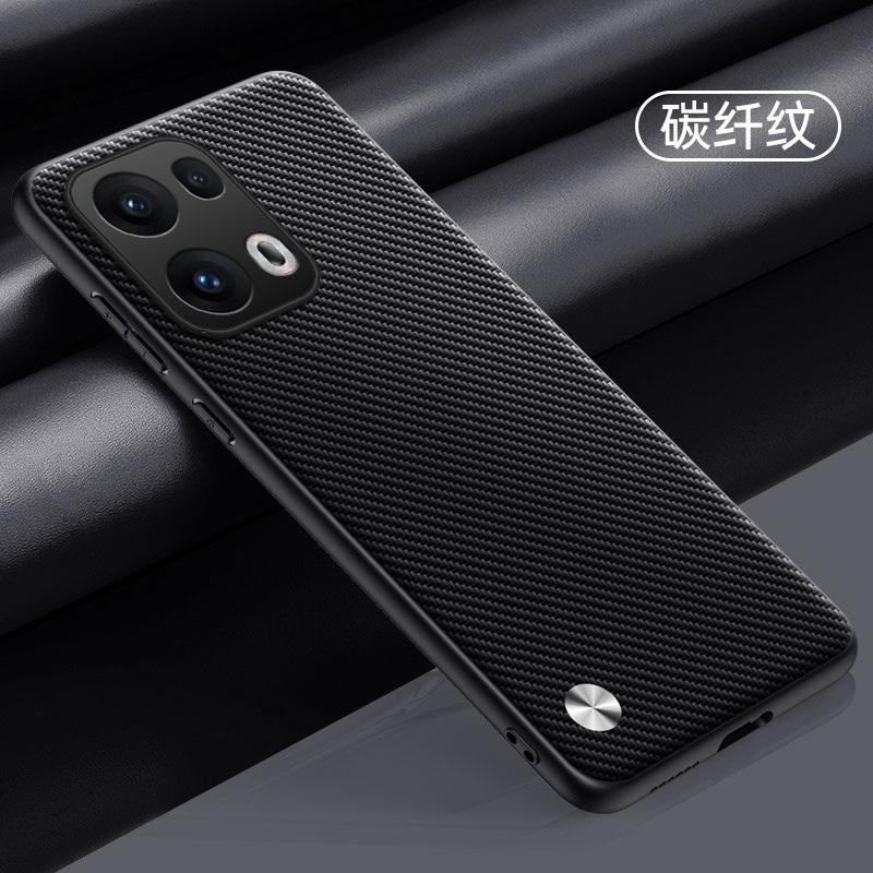 Luxury Vegan PU Leather Business Back Case for Oppo Reno 13 Pro / Reno 13 F Matte Soft Silicone Phone Shell Protection Bumper
