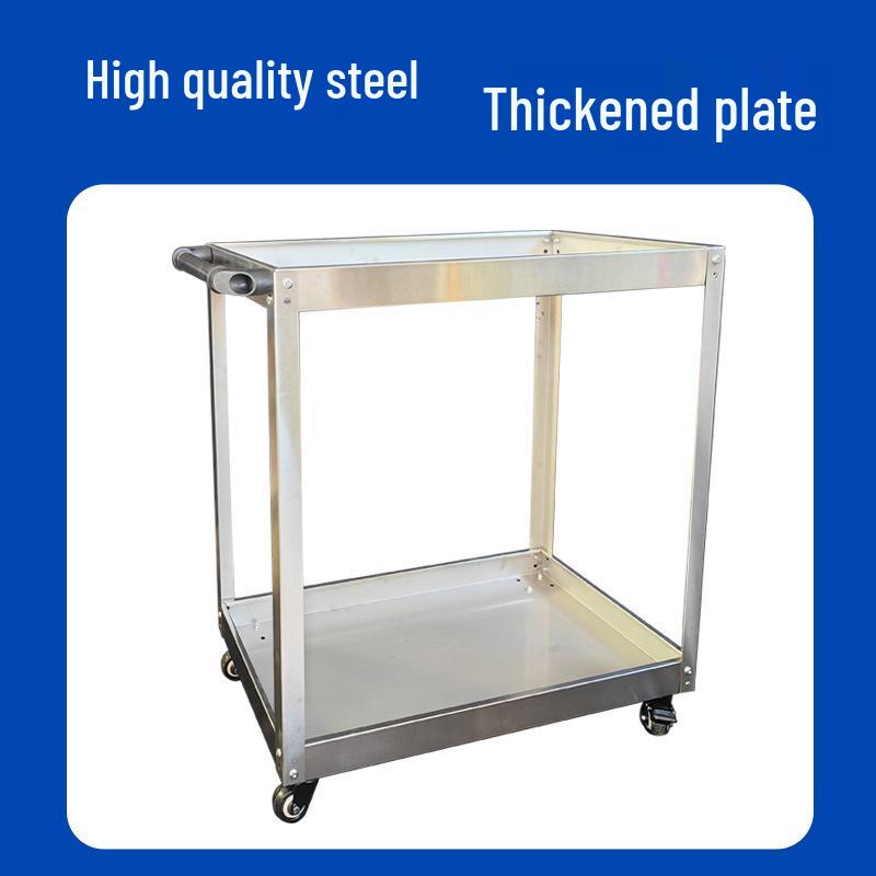 Stainless Steel Food Delivery & Storage Trolley for Restaurants and Hotels Stainless Steel 2-Tier