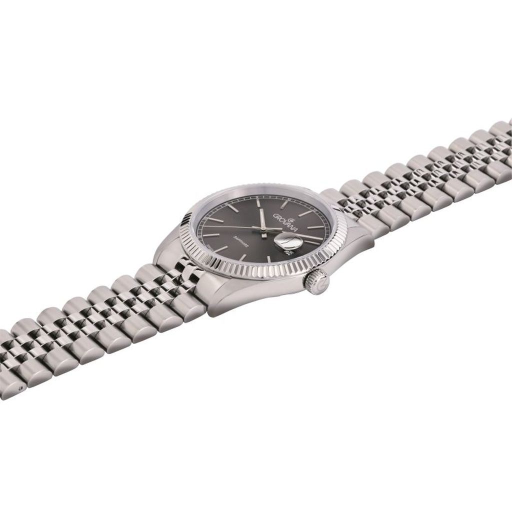 Grovana Kensington Royal Stainless Steel Anthracite Dial Quartz 1542.1137 Men's Watch