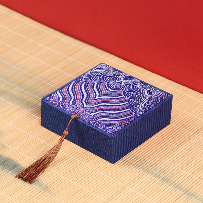 Vintage Tassel Jewelry Box Necklace Jade Bangle Bracelet Pendant Storage Display Box Chinese Style Jewelry Packaging Box