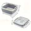 Large Capacity Portable Folding Basin with Handle and Drain Plug. Suitable for Various Scenarios