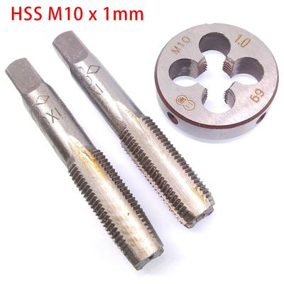 HSS M10 x 1mm Konus- und Fertigschneider & M10 x 1mm Schneideisen Metrisches Gewinde Rechtsgewinde