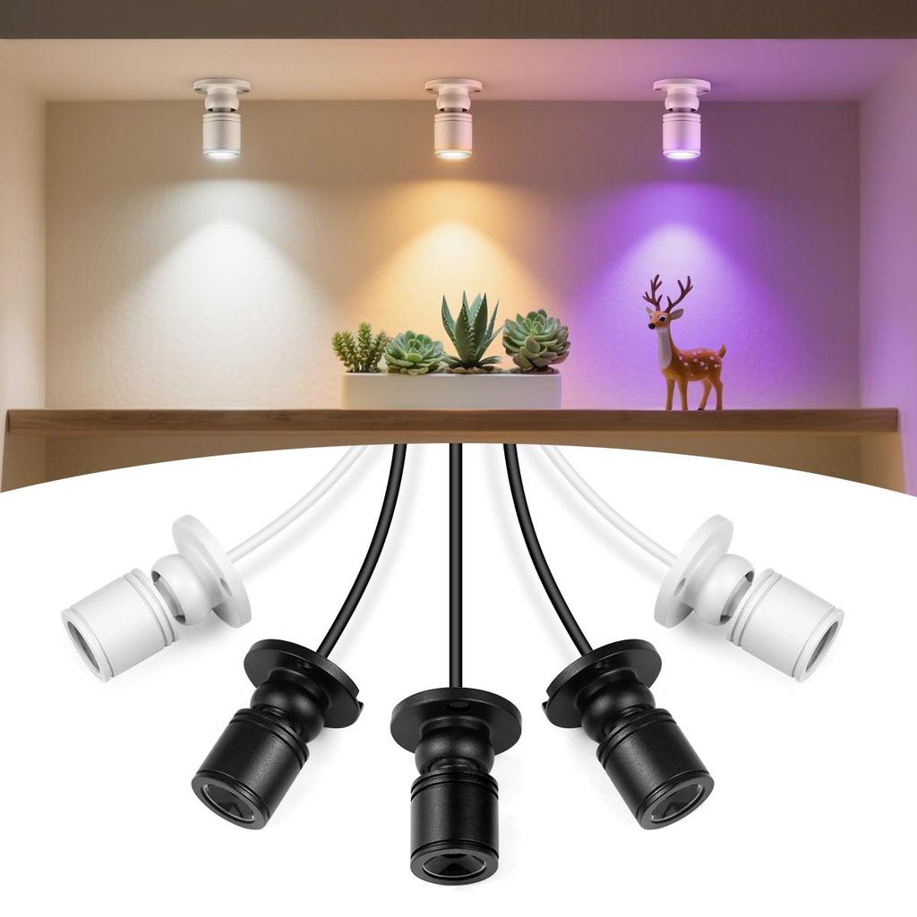 Led USB Spotlight 1W DC5V Jewelry Cabinet Showcase Counter Lamp Surface Mounted Ceiling Mini Spot Light USB 5V Interface