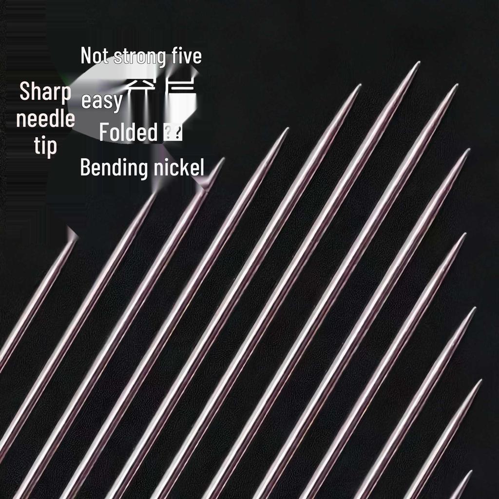 Vintage Style Sewing Needles: Household Steel Needles Set for Clothes, Quilts, Large-Eye & Fine Needles.