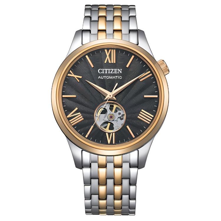 CITIZEN Mechanical Wrist Watch Collection Automatic Mechanical Movement Stainless Steel Strap Watch NH9136-88H Black Dial