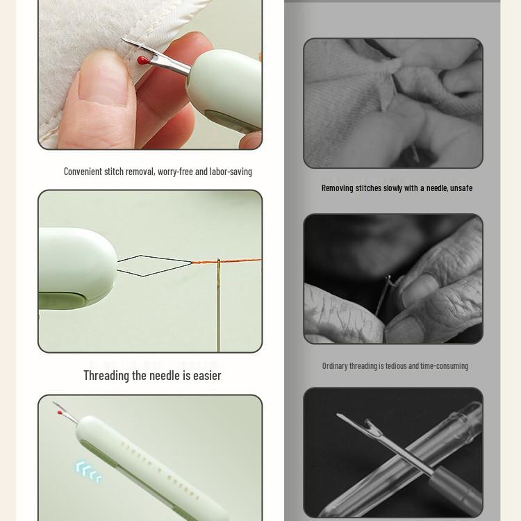 Elderly-Friendly Threading Needle Device: No-Thread Sewing Needle Tube for Hands-Free Sewing, Quilts, Clothes, and Thread Storage.