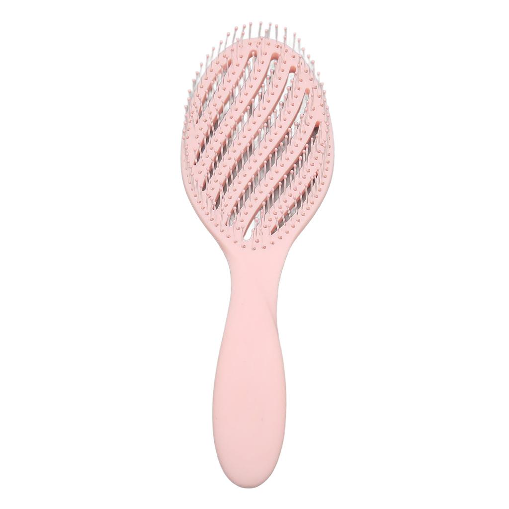 4Pcs Curved Vented Hair Brush Professional Soft Needle Detangling Hairbrush for Faster Blow Drying Styling Pink