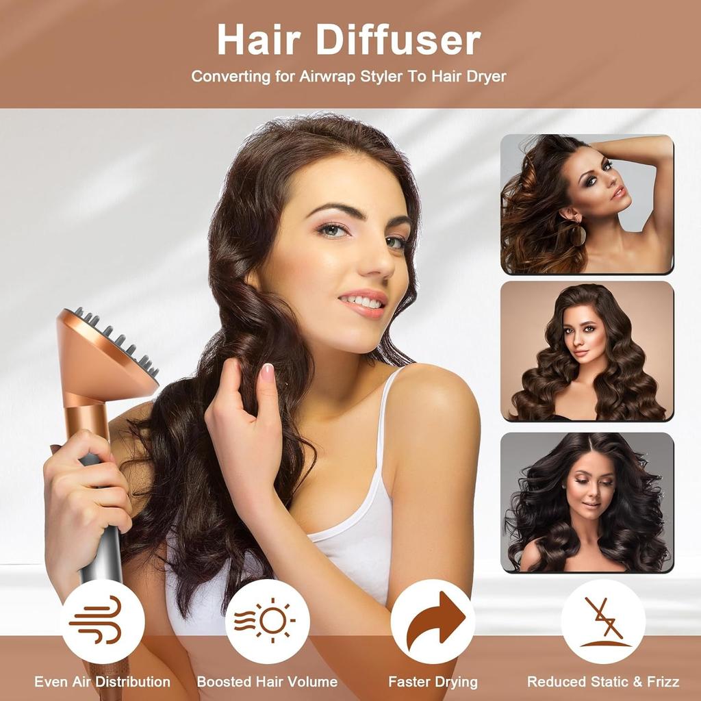 Nice Applicable Diffuser for Dyson Airwrap Styler HS01 HS03 HS05,convertible for Airwrap Styler Into Hair Dryer