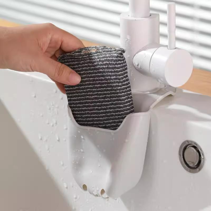 Multi-Purpose Kitchen Sink Storage Rack for Sponges and Dishware