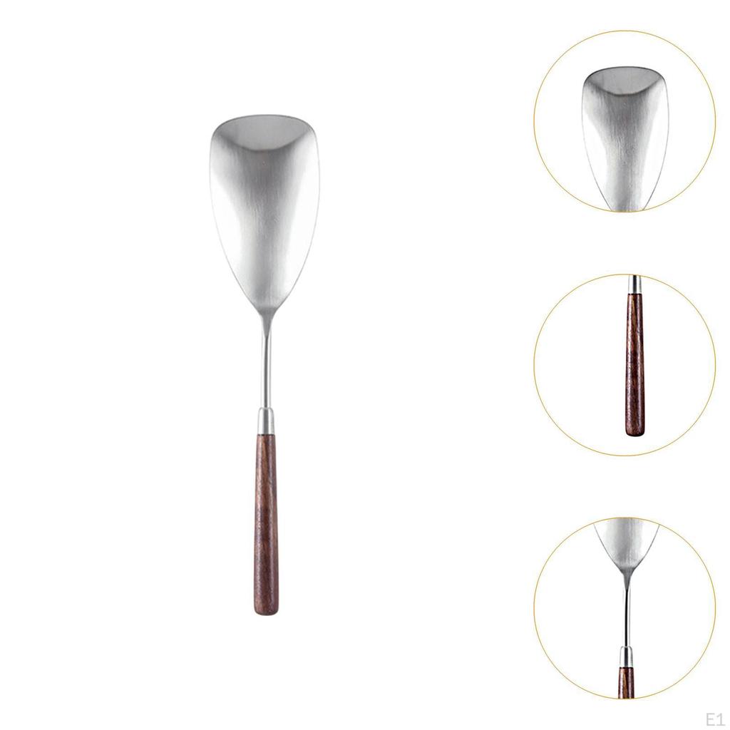 Cooking Utensils Spoon Convenient Heat Resistant with Wooden Handle Kitchen Gadgets Spatulas