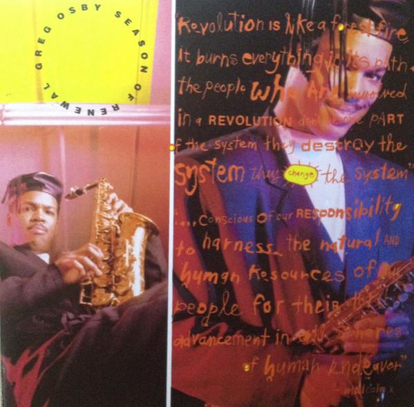 

CD GREG OSBY - Season Of Renewal 8344352 JMT 1989 Germany Jazz Used