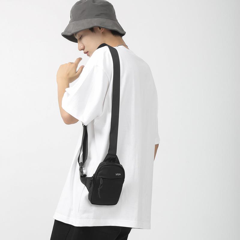 Men's Nylon Color Block Motorcycle Crossbody Bag - Trendy Japanese & Korean Casual Sports Style