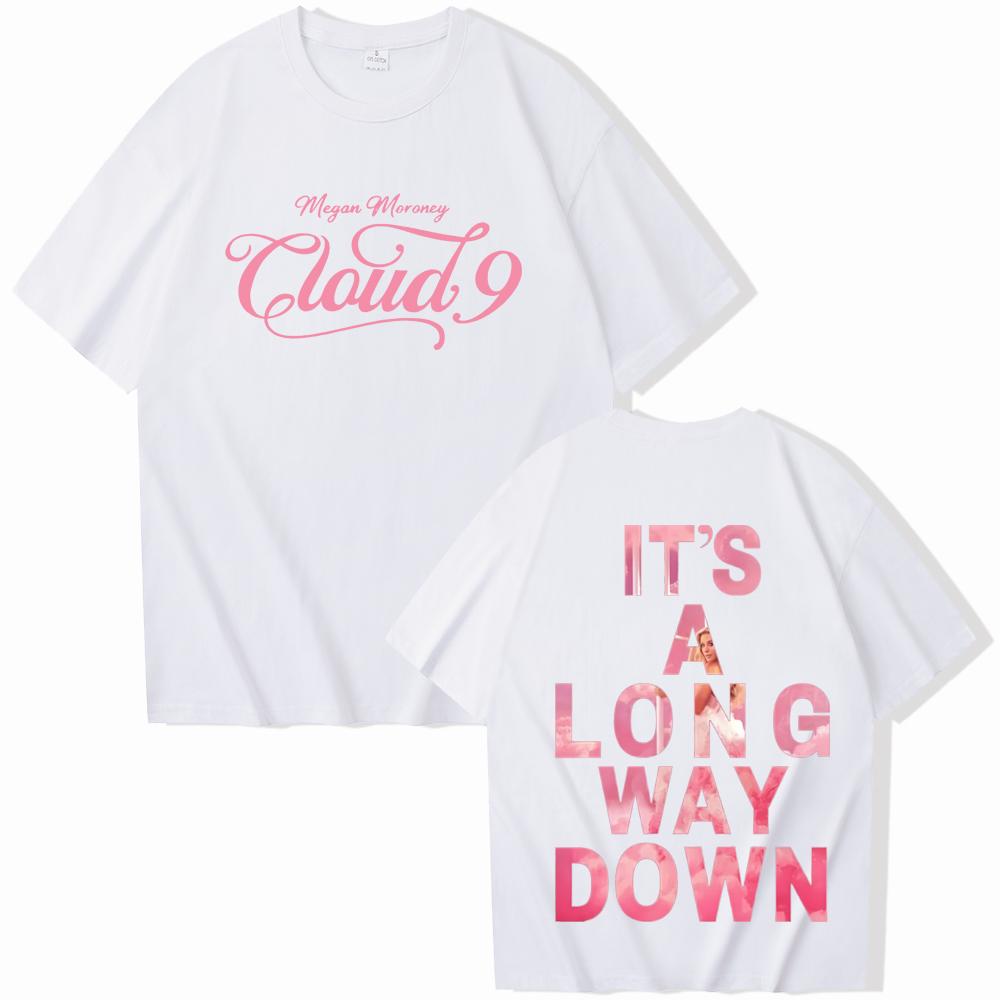 

2026 summer Megan Moroney Cloud 9 Tour Its A Long Way Down Tshirt Unisex Women Harajuku Short Sleeve Oneck Casual Shirt Gift S