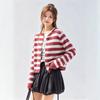 Striped sweater cardigan women's autumn 2026 new thin casual short long-sleeved knitted top jacket