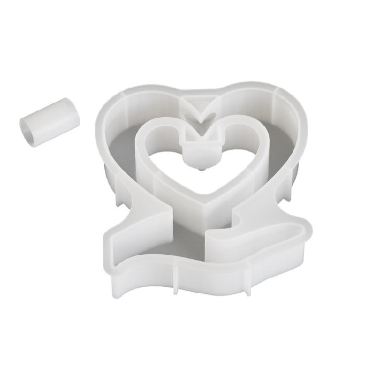 Silicone Resin Molds Charm Heart Small Vases Moulds Home Decors Craft Mold Making Small Vase Perfect for Plant Lovers