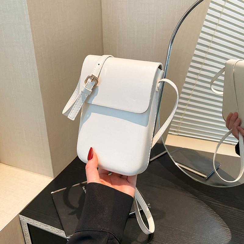 Flap Crossbody Bags Women Mini PU Leather Shoulder Purses and Handbags for Girls Ladies Phone Simple Crossbody Bag