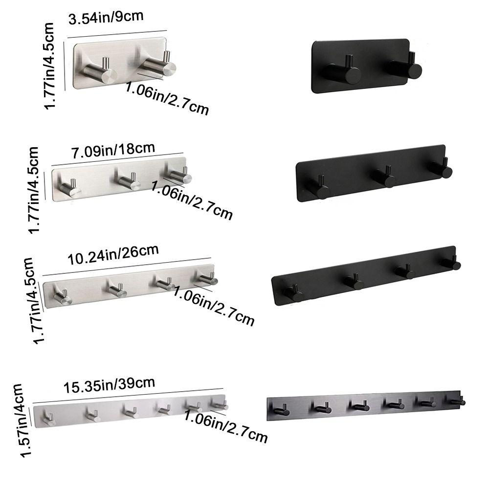 Black Coat Hooks Hanging Bags Key Hangers Multi-Purpose Towel Holder  for Home