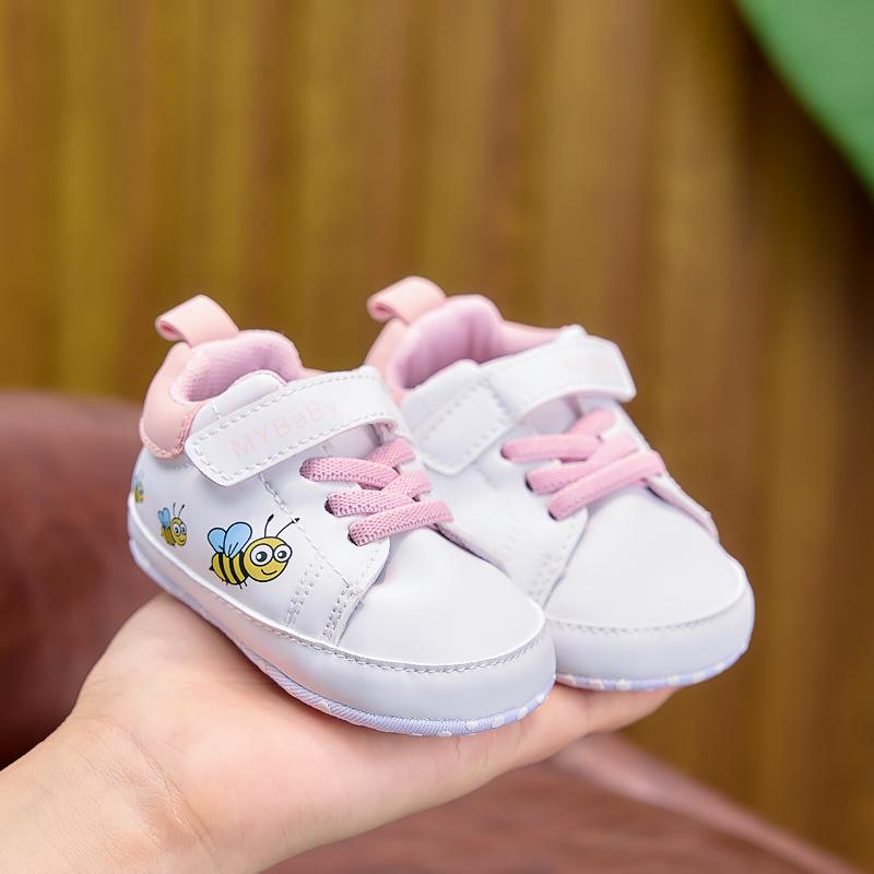 Miękkie buty sportowe dla niemowląt (0-12 miesięcy) - Białe Sneakersy do Chodzenia