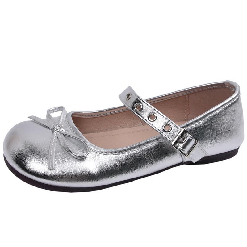 French Retro Versatile Light Mouth Flat-soled Single Shoes Women's 2025 New Summer White Round Head Bow Mary Jane Shoes