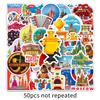 50 Russian Personality Cartoon Outdoor Travel Landscape Decoration Motorcycle Suitcase Notebook Stickers