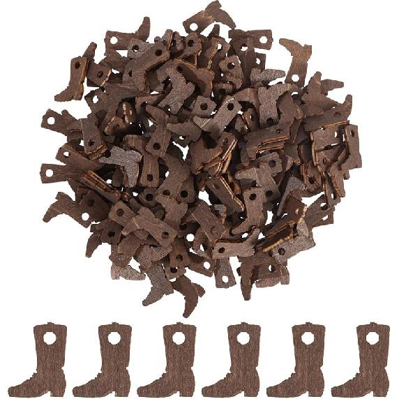 

CHGCRAFT 160 pcs Camel Mini Cowboy Boots Wood Pendants DIY Crafts Cowboy Boot Decorations Embellishments Slices Wood Tags for Wedding Birthday Party верблюд