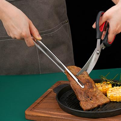 304 Edelstahl Lebensmittelzange, Verlängerte Grillzange für Haushalt & Grillgebrauch