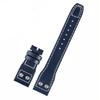 Für IWC Pilot Rindsleder Armband 22mm 21mm 20mm Echtes Leder Uhrenarmband Stahl Faltschließe Schwarzes Armband Zubehör