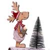 Christmas Table Decoration Wooden Centerpieces Elk Tree Winter Rustic Kitchen