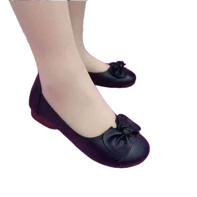 Soft-soled Soft-faced Single Shoes for Women's 2025 Autumn New Non-slip and Wear-resistant Mother Shoes, Long-term Wear Is Not Tired, Middle-aged and
