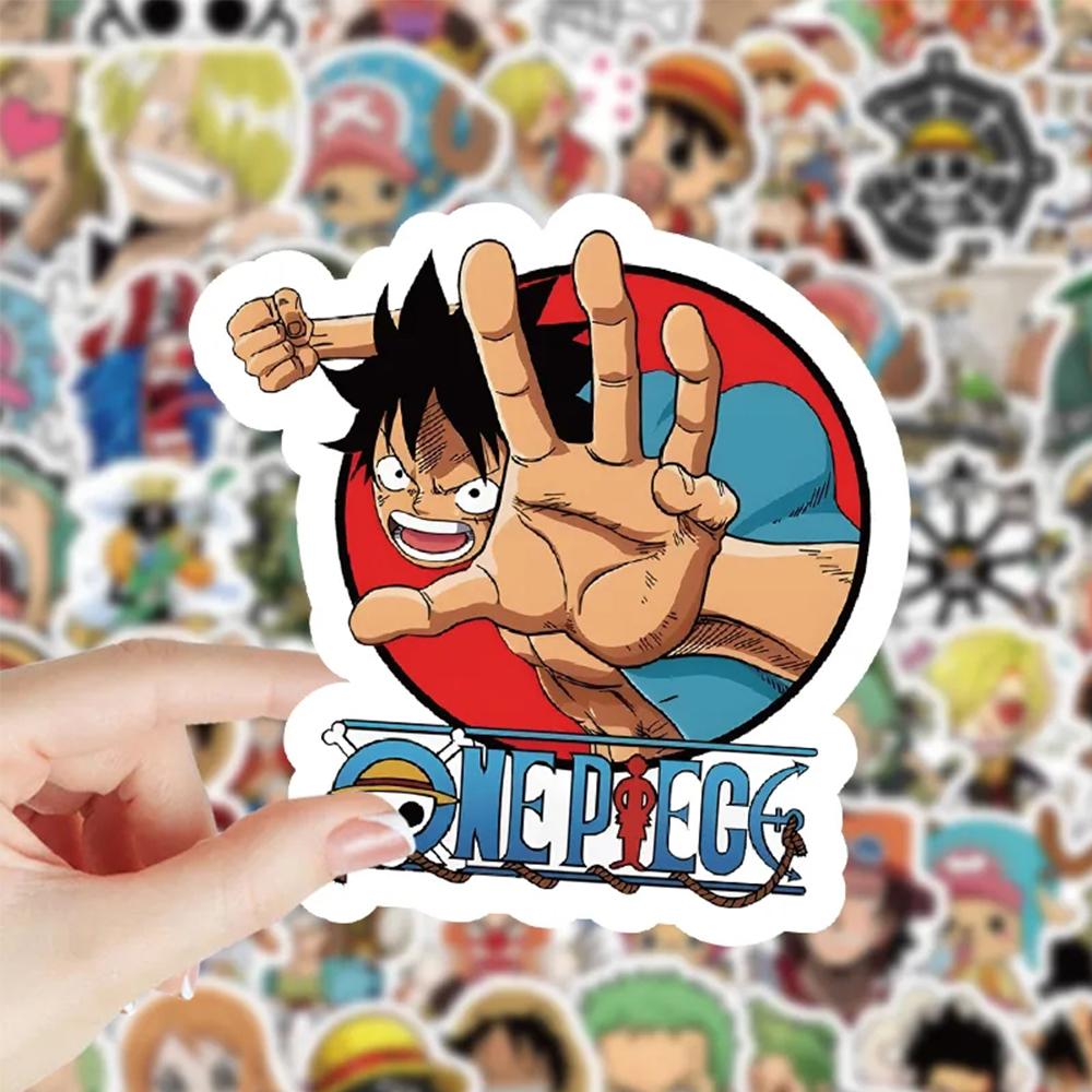 50/100pcs Kawaii Japan Anime ONE PIECE Stickers Cute Cartoon Luffy Zoro Graffiti Sticker Decals for Kids Toy Phone Luggage