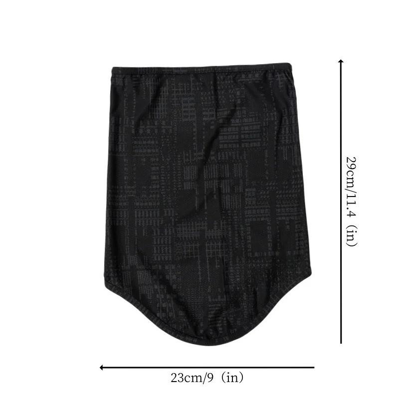 Thin Breathable Quick-dry Outdoor Face Mask Sun Protection Summer Ice Silk Scarf Letter Pullover Neck Warmer