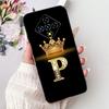For Infinix Zero 8 8i Fashion Crown Letter Phone Case For Infinix Zero8 Zero8i X687 X87B Black Silicone Soft Cases Bumpers