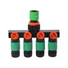 4-Way Independent Valve Hose Splitter DN16mm Inlet 1/2" Pipe 4/7mm Outlet Water Switch Garden Greenhouse Irrigation Fitting 1set