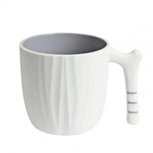 

1 шт. Двухслойный стакан для полоскания рта, Детский стакан для зубной щетки, Домашний, для ванной комнаты, Стакан для мытья, Кружки, Портативный, Дорожный, Стаканы для полоскания рта 300ml серо-белый