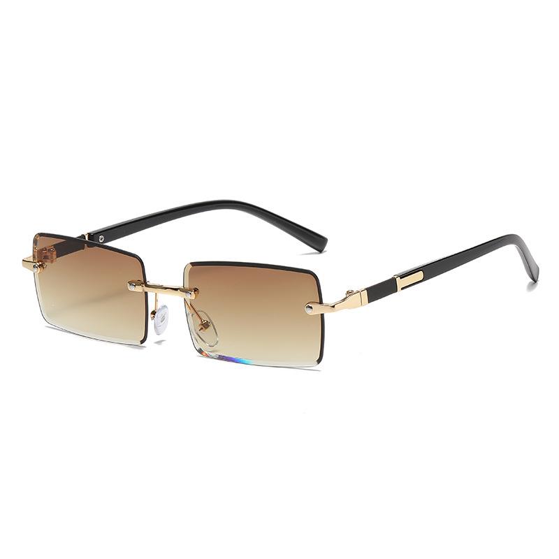 

1586 Металлические солнцезащитные очки без оправы, Персонализированные солнцезащитные очки с отделкой, Уличные солнцезащитные очки