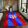 "Red and Blue Striped Carpet with Shield Emblem for Home Decor" Suitable for use as an anti-slip for living room bedroom sofas