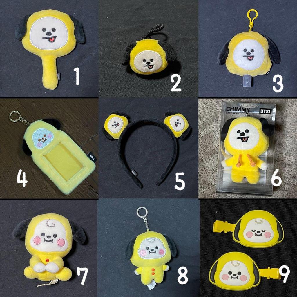 [USED] BT21 Chimmy Plush Toy Headband Trading Card Jimin