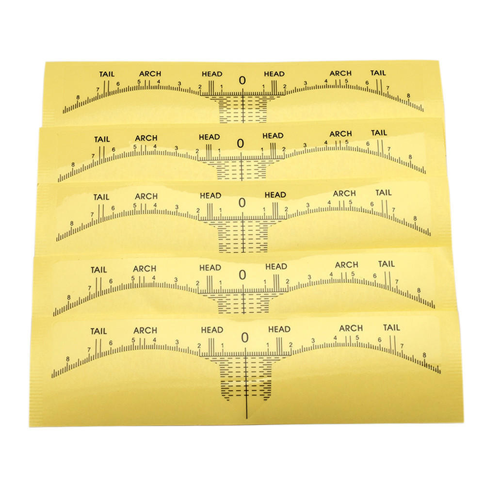 10PCS Eyebrow Ruler Disposable Sticker  Microblading Ruler makeup tool