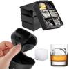Silicone Ice Maker, Odorless, with Lid and Ice Tongs, Holds 6 Large Square Ice Pieces, 5x5x5cm Ice Cubes