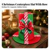 Christmas Top Hat Soft Pull-on with Bow Motif Photo Prop