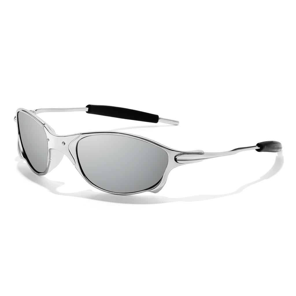 Small PC&Material Frame Eyewear UV400 Cycling Goggles for Outdoor Riding Running Driving Metal Templ Daily Wear Party Sunglasses