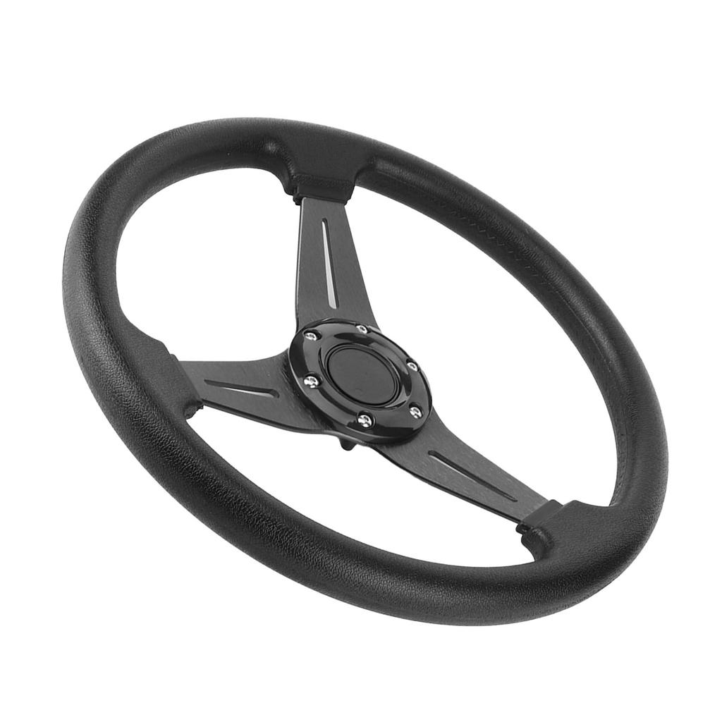 350mm/14in Racing Car Drifting Steering Wheel Replacement Universal Modified AccessoryBlack