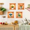 Simulated Bright Flower Vase Background Sticker for Living Room and Dining Room