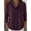 Nouveaux hauts et pulls unis à manches longues pour femmes pour l'automne et l'hiver